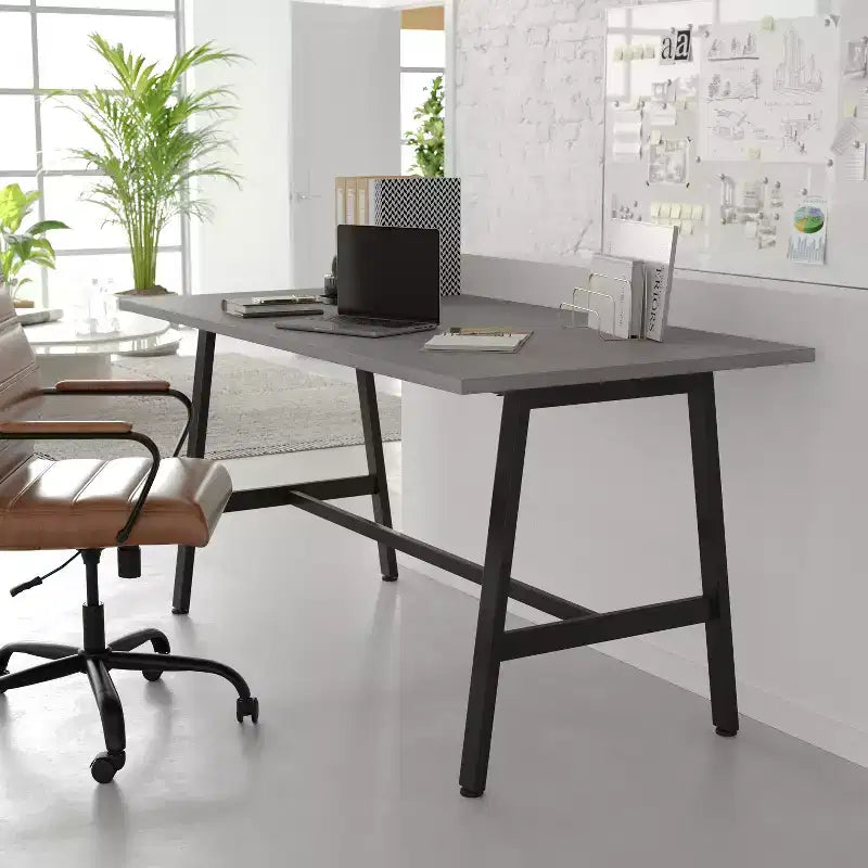 Tavolo da conferenza Flash Furniture Redmond Commercial 60x30 con piano in laminato a doppia faccia spesso 1" con bordo in PVC e base in acciaio resistente a forma di A