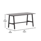 Tavolo da conferenza Flash Furniture Redmond Commercial 60x30 con piano in laminato a doppia faccia spesso 1" con bordo in PVC e base in acciaio resistente a forma di A