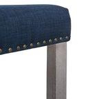 WestinTrends Sgabello da bancone con seduta imbottita a sella, 24 pollici (Set di 2), Grigio Antico/Blu Navy