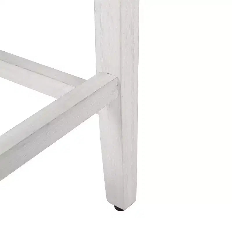 WestinTrends, Sgabello da bancone con seduta a sella imbottita (set da 2), 61 cm, bianco antico/beige
