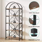 Tribesigns Libreria Aperta a 5 Ripiani, Scaffale per Libri Ad Arco da 190 cm con Telaio in Metallo