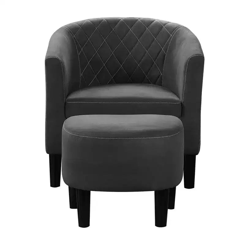 Poltrona accent Roosevelt con poggiapiedi Breighton Home