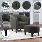 Poltrona accent Roosevelt con poggiapiedi Breighton Home