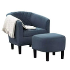 Poltrona accent Roosevelt con poggiapiedi Breighton Home