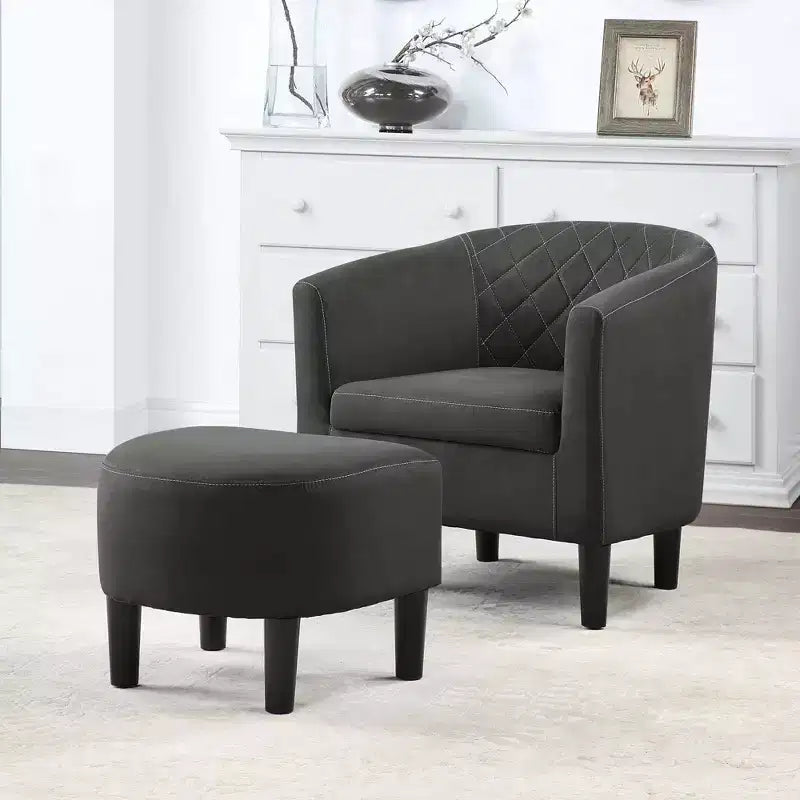 Poltrona accent Roosevelt con poggiapiedi Breighton Home