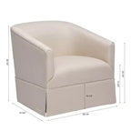 Poltrona girevole accentata Comfort Pointe Elm con base a gonna