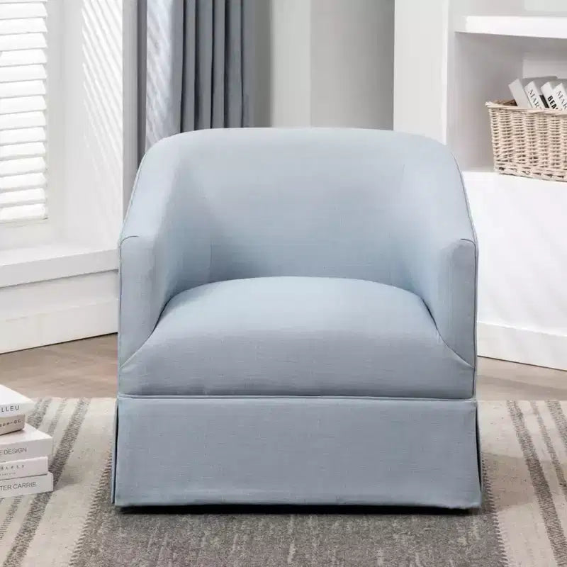Poltrona girevole accentata Comfort Pointe Elm con base a gonna