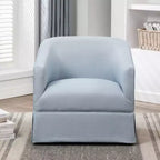 Poltrona girevole accentata Comfort Pointe Elm con base a gonna