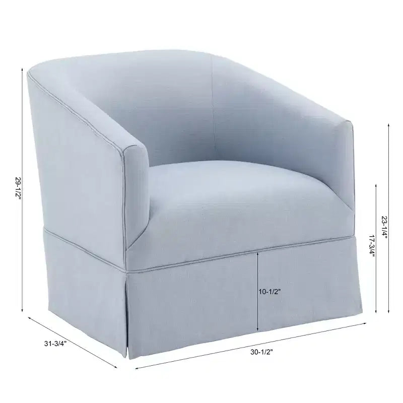 Poltrona girevole accentata Comfort Pointe Elm con base a gonna