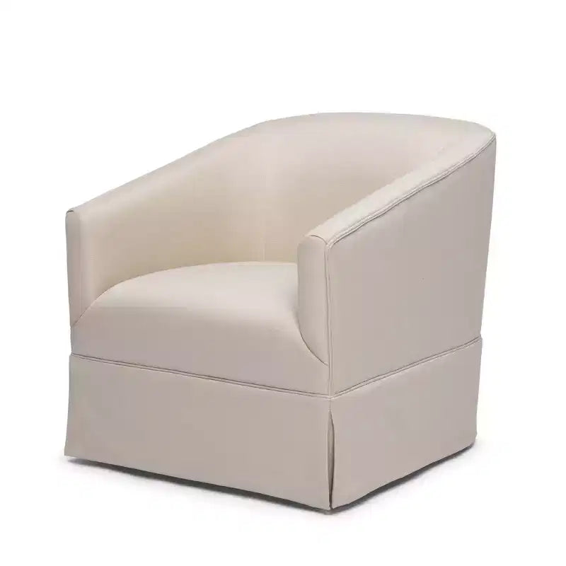 Poltrona girevole accentata Comfort Pointe Elm con base a gonna