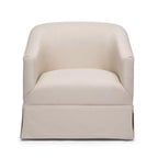 Poltrona girevole accentata Comfort Pointe Elm con base a gonna