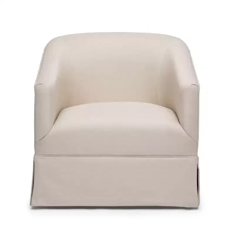 Poltrona girevole accentata Comfort Pointe Elm con base a gonna