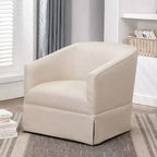 Poltrona girevole accentata Comfort Pointe Elm con base a gonna
