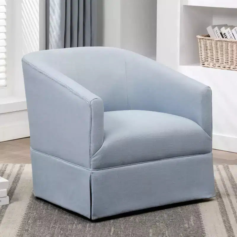 Poltrona girevole accentata Comfort Pointe Elm con base a gonna
