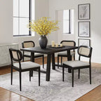 Hartmut Sedie da pranzo moderne Ratten, set da 2 con gambe in legno massello ART OF LIVING DESIGNS