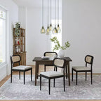 Hartmut Sedie da pranzo moderne Ratten, set da 2 con gambe in legno massello ART OF LIVING DESIGNS
