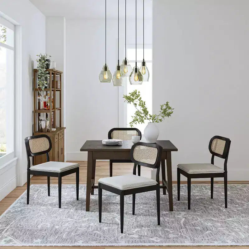 Hartmut Sedie da pranzo moderne Ratten, set da 2 con gambe in legno massello ART OF LIVING DESIGNS