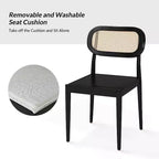 Hartmut Sedie da pranzo moderne Ratten, set da 2 con gambe in legno massello ART OF LIVING DESIGNS