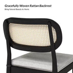 Hartmut Sedie da pranzo moderne Ratten, set da 2 con gambe in legno massello ART OF LIVING DESIGNS
