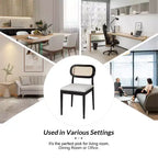 Hartmut Sedie da pranzo moderne Ratten, set da 2 con gambe in legno massello ART OF LIVING DESIGNS