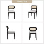 Hartmut Sedie da pranzo moderne Ratten, set da 2 con gambe in legno massello ART OF LIVING DESIGNS