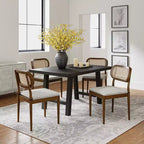 Hartmut Sedie da pranzo moderne Ratten, set da 2 con gambe in legno massello ART OF LIVING DESIGNS
