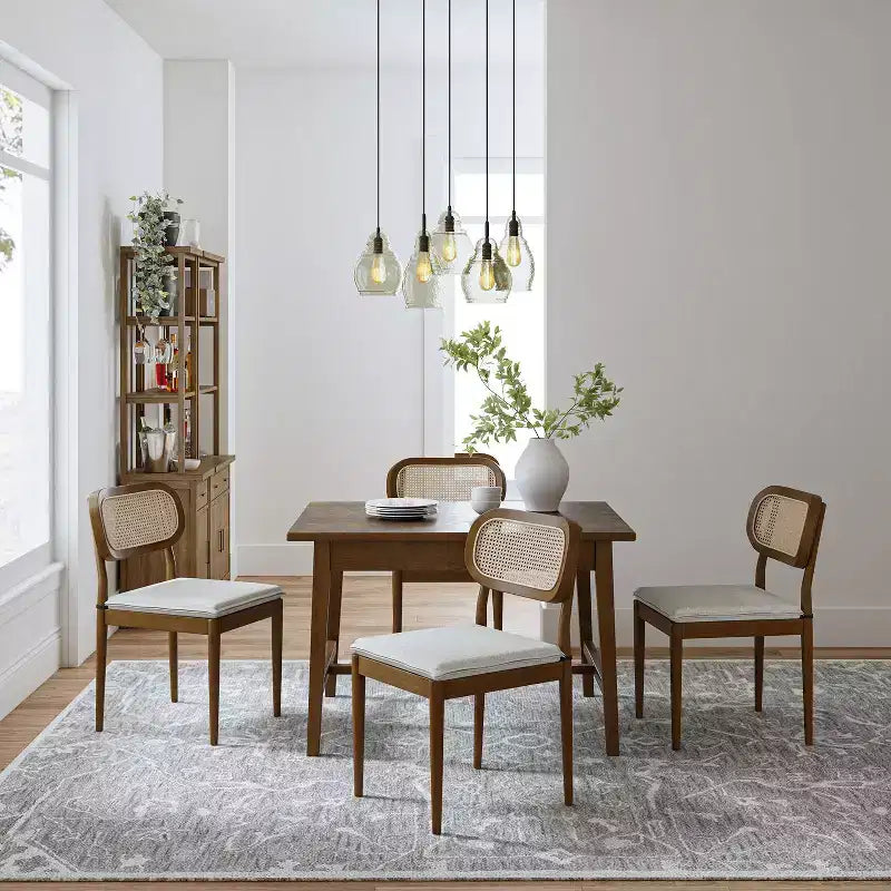 Hartmut Sedie da pranzo moderne Ratten, set da 2 con gambe in legno massello ART OF LIVING DESIGNS