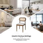 Hartmut Sedie da pranzo moderne Ratten, set da 2 con gambe in legno massello ART OF LIVING DESIGNS