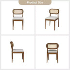 Hartmut Sedie da pranzo moderne Ratten, set da 2 con gambe in legno massello ART OF LIVING DESIGNS