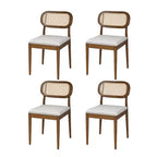 Hartmut Modern Ratten Dining Chair Set of 2 with Solid Wood Legs ART OF LIVING DESIGNS