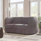 HOMES: Inside + Out Divanetto curvo Pinehush Boho in tessuto Bouclé da 63,75" con cuscini a molle insacchettate