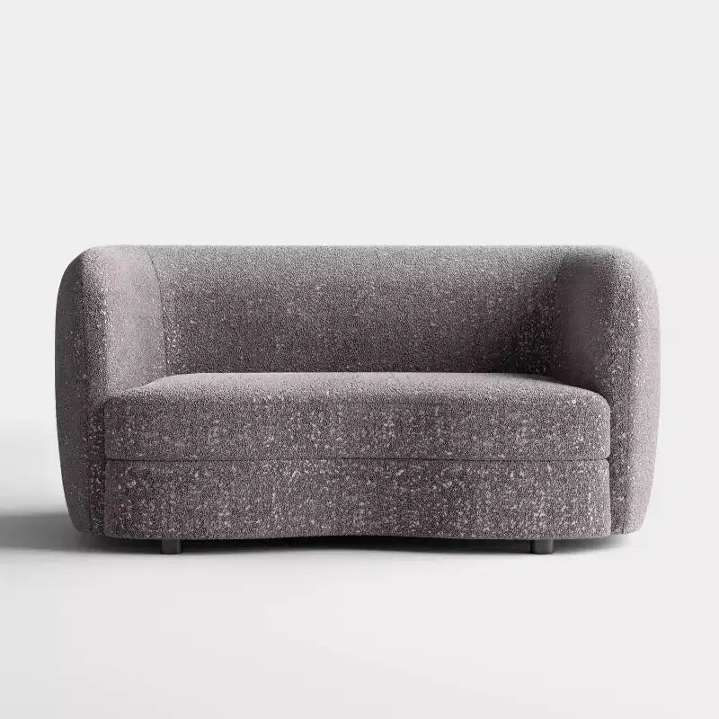 HOMES: Inside + Out Divanetto curvo Pinehush Boho in tessuto Bouclé da 63,75" con cuscini a molle insacchettate
