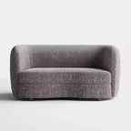 HOMES: Inside + Out Divanetto curvo Pinehush Boho in tessuto Bouclé da 63,75" con cuscini a molle insacchettate