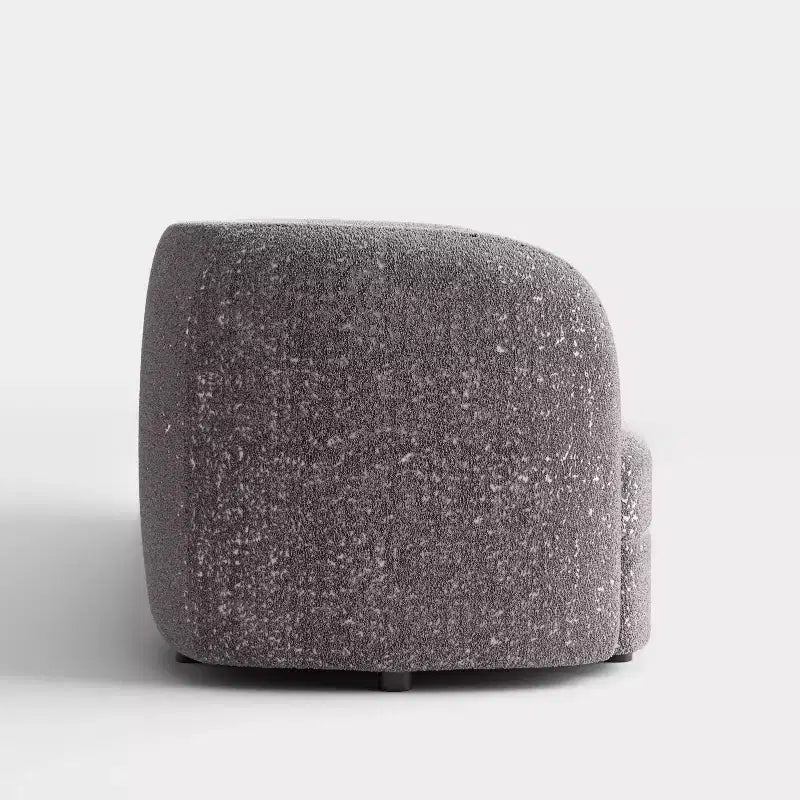 HOMES: Inside + Out Divanetto curvo Pinehush Boho in tessuto Bouclé da 63,75" con cuscini a molle insacchettate