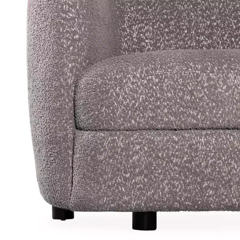 HOMES: Inside + Out Divanetto curvo Pinehush Boho in tessuto Bouclé da 63,75" con cuscini a molle insacchettate