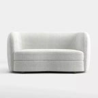 HOMES: Inside + Out Divanetto curvo Pinehush Boho in tessuto Bouclé da 63,75" con cuscini a molle insacchettate