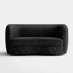 HOMES: Inside + Out Divanetto curvo Pinehush Boho in tessuto Bouclé da 63,75" con cuscini a molle insacchettate