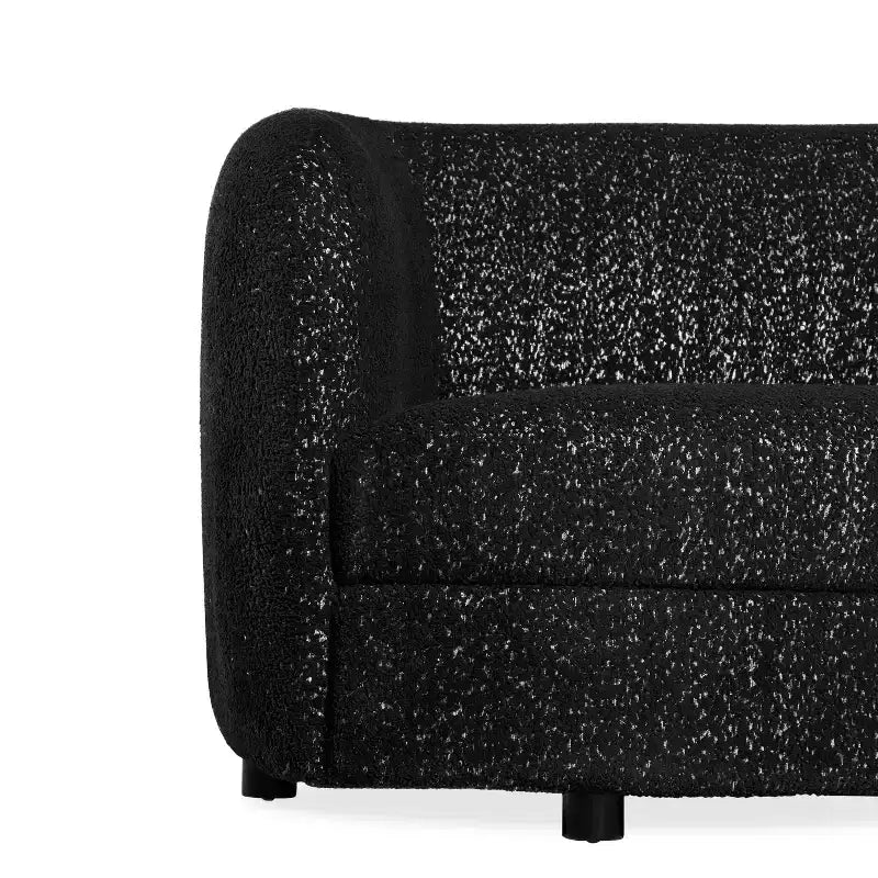 HOMES: Inside + Out Divanetto curvo Pinehush Boho in tessuto Bouclé da 63,75" con cuscini a molle insacchettate
