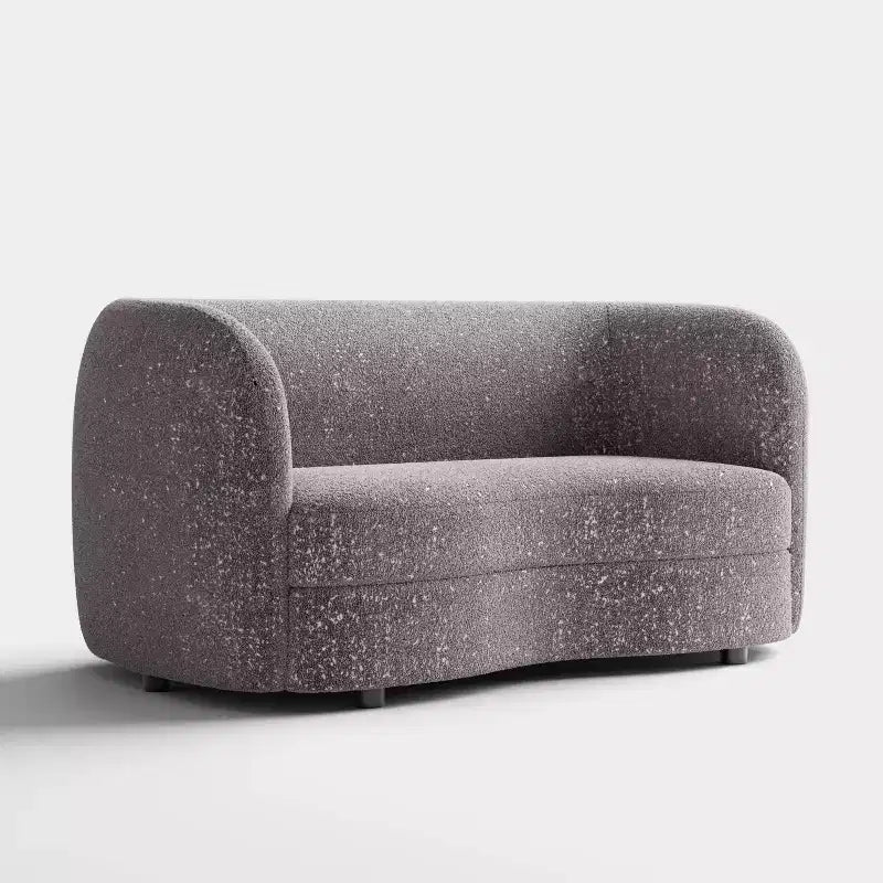 HOMES: Inside + Out Divanetto curvo Pinehush Boho in tessuto Bouclé da 63,75" con cuscini a molle insacchettate