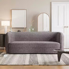 HOMES: Inside + Out Divano Boucle Curvo Pinehush Boho 85" con Cuscini a Molle Insacchettate
