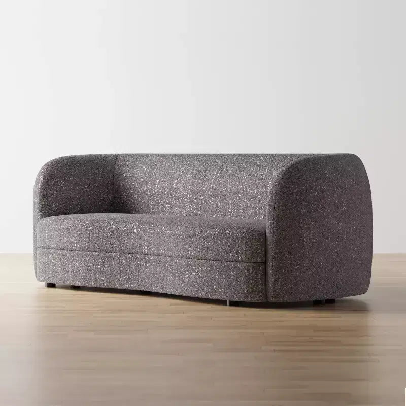 HOMES: Inside + Out Divano Boucle Curvo Pinehush Boho 85" con Cuscini a Molle Insacchettate