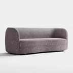 HOMES: Inside + Out Divano Boucle Curvo Pinehush Boho 85" con Cuscini a Molle Insacchettate