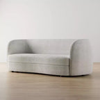 HOMES: Inside + Out Divano Boucle Curvo Pinehush Boho 85" con Cuscini a Molle Insacchettate