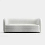 HOMES: Inside + Out Divano Boucle Curvo Pinehush Boho 85" con Cuscini a Molle Insacchettate