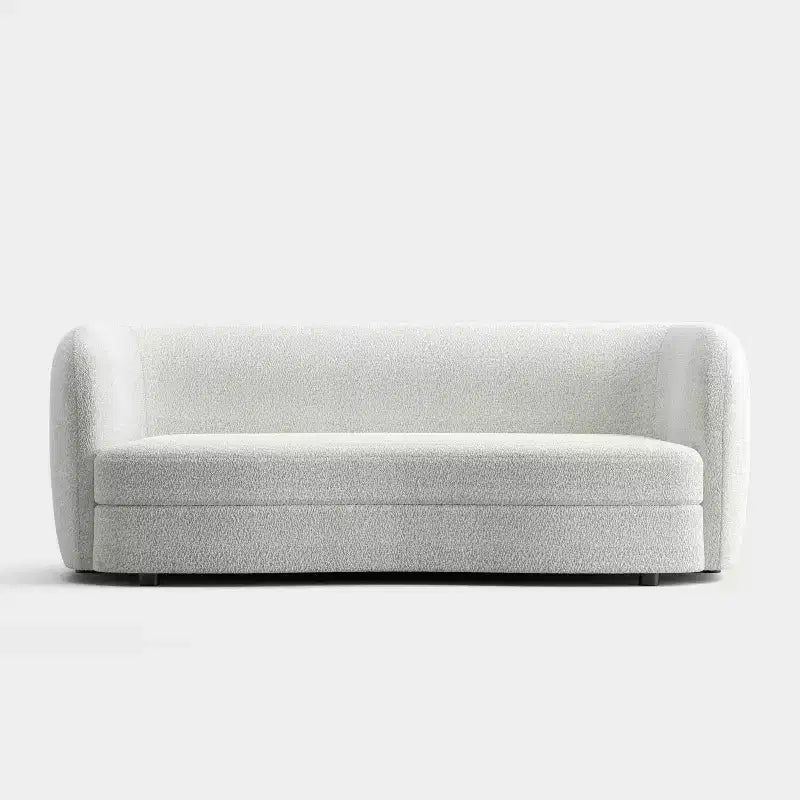 HOMES: Inside + Out Divano Boucle Curvo Pinehush Boho 85" con Cuscini a Molle Insacchettate