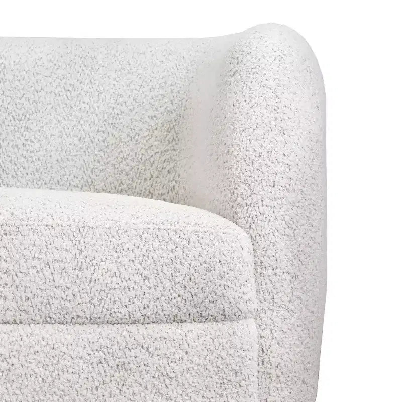 HOMES: Inside + Out Divano Boucle Curvo Pinehush Boho 85" con Cuscini a Molle Insacchettate