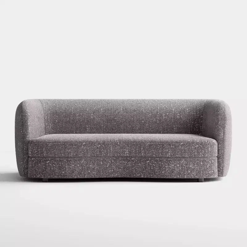 HOMES: Inside + Out Divano Boucle Curvo Pinehush Boho 85" con Cuscini a Molle Insacchettate