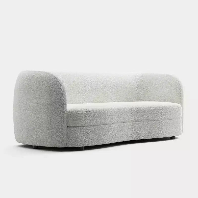 HOMES: Inside + Out Divano Boucle Curvo Pinehush Boho 85" con Cuscini a Molle Insacchettate
