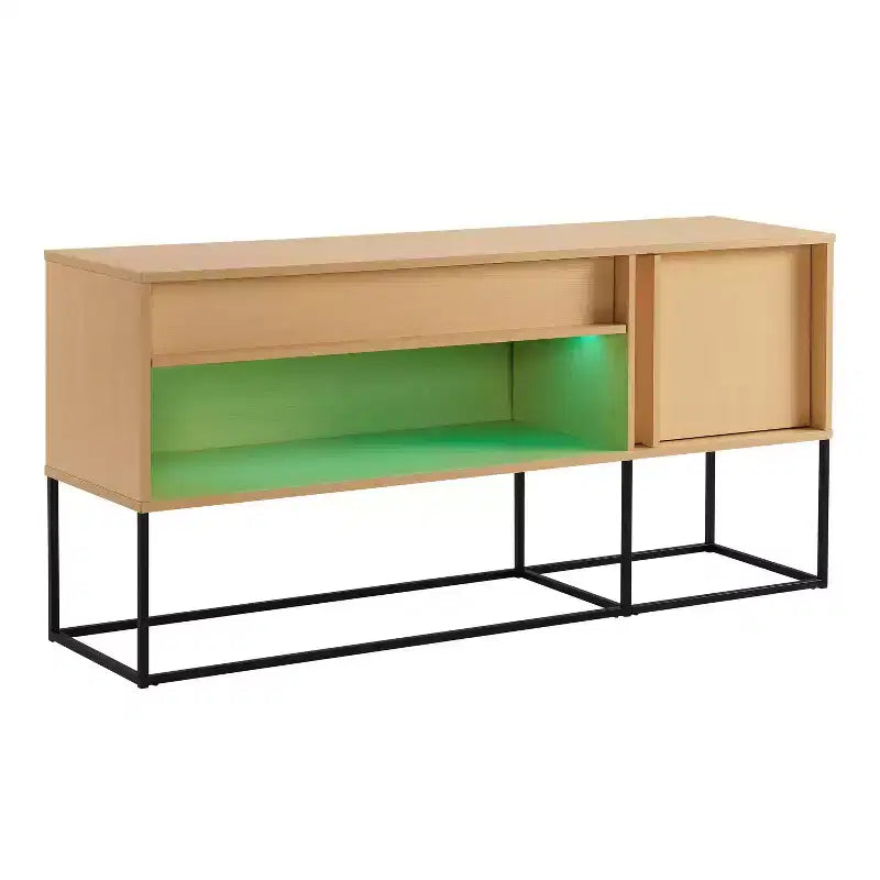Mobile TV Tidehigh Modern 1 cassetto 24/7 Shop At Home per TV fino a 65 pollici con luci a LED