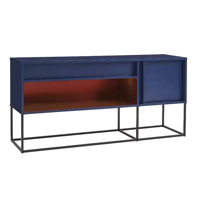 Mobile TV Tidehigh Modern 1 cassetto 24/7 Shop At Home per TV fino a 65 pollici con luci a LED
